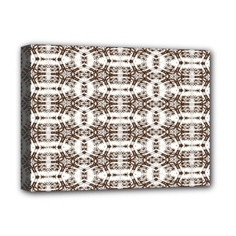 Brown Snake Skin Deluxe Canvas 16  X 12  (stretched)  by ConteMonfrey