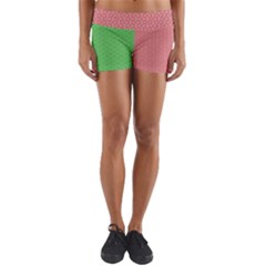  Spooky Pink Green Halloween  Yoga Shorts by ConteMonfrey