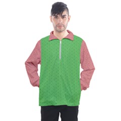  Spooky Pink Green Halloween  Men s Half Zip Pullover by ConteMonfrey