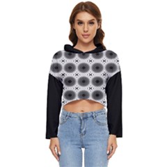 Cosmos Circles Women s Lightweight Cropped Hoodie by ConteMonfrey