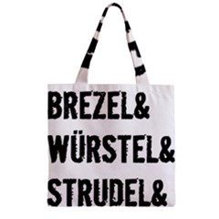 Its A German Thing Bier Brezel Wurstel Strudel Schnitzel Zipper Grocery Tote Bag by ConteMonfrey