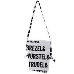 Its A German Thing Bier Brezel Wurstel Strudel Schnitzel Folding Shoulder Bag by ConteMonfrey