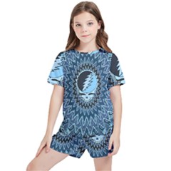 Grateful Dead Butterfly Pattern Kids  T-shirt And Sports Shorts Set by Bedest