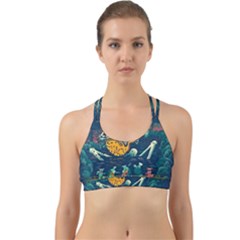 Grateful Dead Singing Skeleton Back Web Sports Bra by Bedest