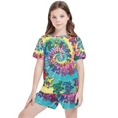 Grateful Dead Artsy Kids  T-shirt And Sports Shorts Set by Bedest