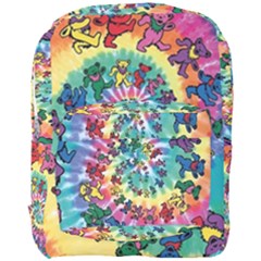 Grateful Dead Bears Tie Dye Vibrant Spiral Full Print Backpack by Bedest