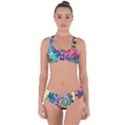 Grateful Dead Bears Tie Dye Vibrant Spiral Criss Cross Bikini Set View1