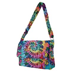 Grateful Dead Bears Tie Dye Vibrant Spiral Full Print Messenger Bag (m) by Bedest