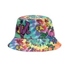 Grateful Dead Bears Tie Dye Vibrant Spiral Bucket Hat