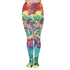 Grateful Dead Bears Tie Dye Vibrant Spiral Tights by Bedest