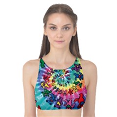 Grateful Dead Bears Tie Dye Vibrant Spiral Tank Bikini Top by Bedest