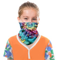 Grateful Dead Bears Tie Dye Vibrant Spiral Face Covering Bandana (kids) by Bedest