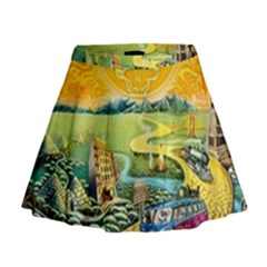 Grateful Dead Golden Road Mini Flare Skirt