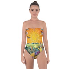 Grateful Dead Golden Road Tie Back One Piece Swimsuit by Bedest