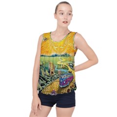 Grateful Dead Golden Road Bubble Hem Chiffon Tank Top by Bedest