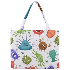 Dangerous Streptococcus Lactobacillus Staphylococcus Others Microbes Cartoon Style Vector Seamless P Mini Tote Bag