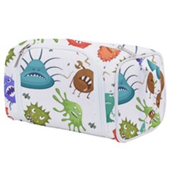 Dangerous Streptococcus Lactobacillus Staphylococcus Others Microbes Cartoon Style Vector Seamless P Toiletries Pouch