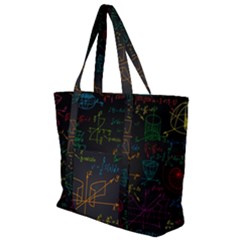 Mathematical Colorful Formulas Drawn By Hand Black Chalkboard Zip Up Canvas Bag by Ravend