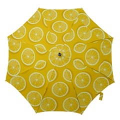 Lemon Fruits Slice Seamless Pattern Hook Handle Umbrellas (large)