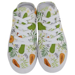 Seamless Tropical Pattern With Papaya Half Slippers