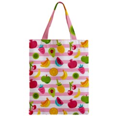 Tropical Fruits Berries Seamless Pattern Zipper Classic Tote Bag