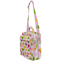 Tropical Fruits Berries Seamless Pattern Crossbody Day Bag by Ravend