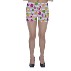 Tropical Fruits Berries Seamless Pattern Skinny Shorts