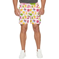 Tropical Fruits Berries Seamless Pattern Men s Runner Shorts by Ravend