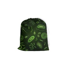 Bacteria Virus Seamless Pattern Inversion Drawstring Pouch (small)