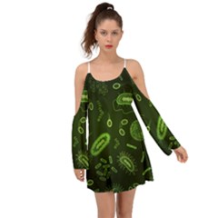 Bacteria Virus Seamless Pattern Inversion Boho Dress