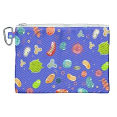 Virus Seamless Pattern Canvas Cosmetic Bag (xl) by Ravend