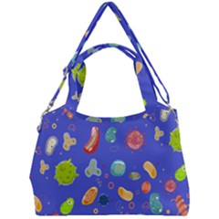 Virus Seamless Pattern Double Compartment Shoulder Bag