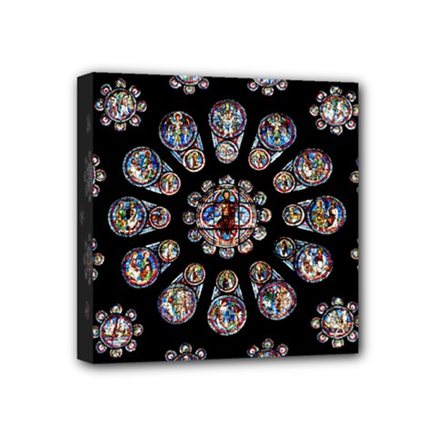 Photo Chartres Notre Dame Mini Canvas 4  X 4  (stretched) by Bedest