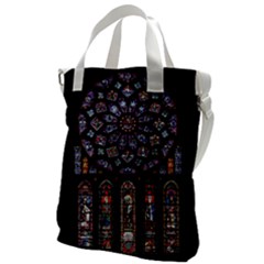 Photos Chartres Rosette Cathedral Canvas Messenger Bag by Bedest