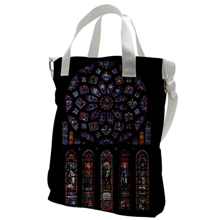 Photos Chartres Rosette Cathedral Canvas Messenger Bag