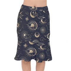 Star Colorful Christmas Abstract Short Mermaid Skirt