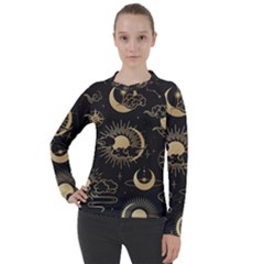 Star Colorful Christmas Abstract Women s Pique Long Sleeve T-Shirt
