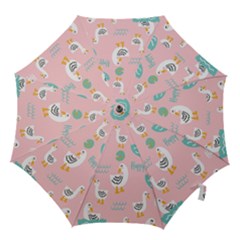 Cute Owl Doodles With Moon Star Seamless Pattern Hook Handle Umbrellas (large) by Apen