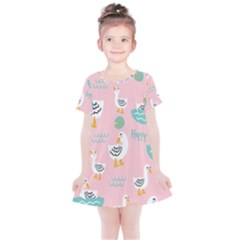 Cute Owl Doodles With Moon Star Seamless Pattern Kids  Simple Cotton Dress