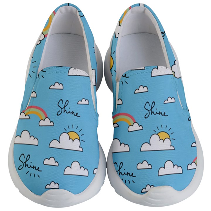 Sky Pattern Kids Lightweight Slip Ons