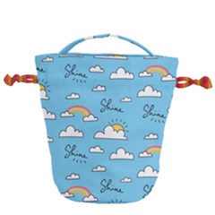 Sky Pattern Drawstring Bucket Bag by Apen