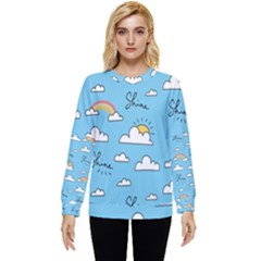 Sky Pattern Hidden Pocket Sweatshirt
