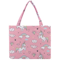 Cute Unicorn Seamless Pattern Mini Tote Bag by Apen