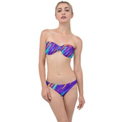 Multicolored Abstract Background Classic Bandeau Bikini Set by Apen