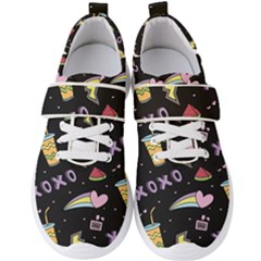 Cute Girl Things Seamless Background Men s Velcro Strap Shoes by Apen