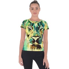 Love The Tiger Short Sleeve Sports Top  by TShirt44