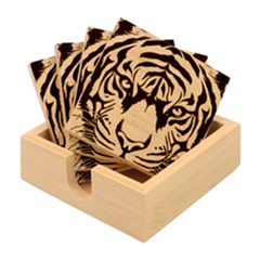 Love The Tiger Bamboo Coaster Set
