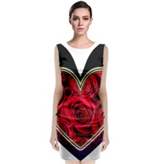 Love Design Sleeveless Velvet Midi Dress