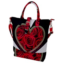 Love Design Buckle Top Tote Bag