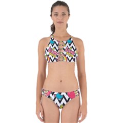 Vector Romantic Love Seamless Pattern Perfectly Cut Out Bikini Set by Apen